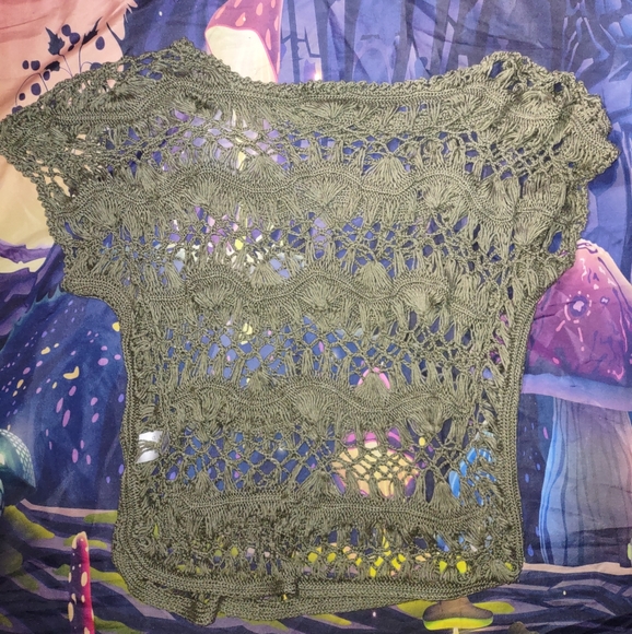 Grunge Goth Fairy Crochet Top - Picture 4 of 13
